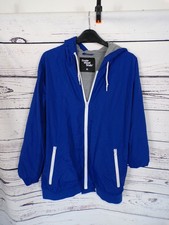 MENS CEDAR WOOD STATE BLUE LINED SHOWERPROOF HOODED COAT SIZE XL