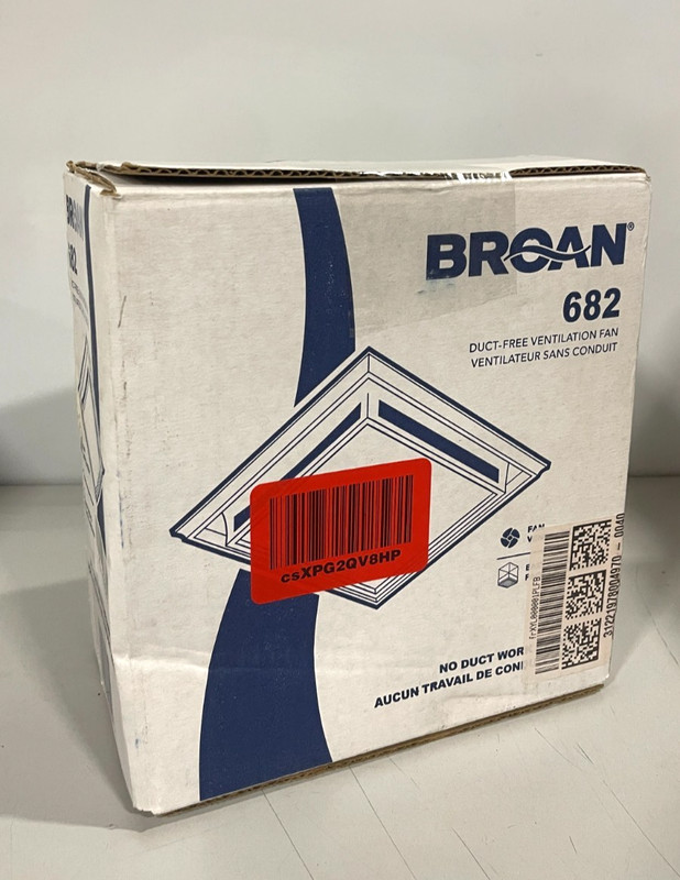Broan Duct Free Ventilation Fan 682 - White