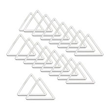60Pcs Beading Hoop Earrings Triangle Beading Findings 15mm Silver