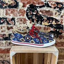Twisted X Aztec Southwestern Womens 7 Driving Moccasins Blue Casual Flat Shoe
