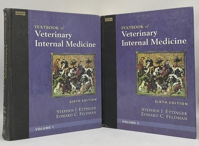Textbook Of Veterinary Internal Medicine Ettinger Feldman Elsevier HC Vols 1-2