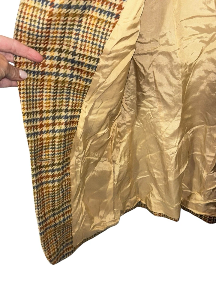 Blazer De Colección Ports International Mujer Talla 8 100% Lana Cuadros Pata de Gallo Hong Kong Foto 3 de 4