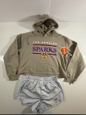 Los Angeles Sparks Women's WNBA Official Hoodie Medium New Balance Shorts L14-16