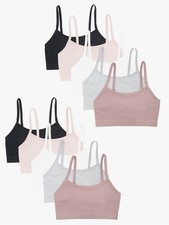 Size large Girl-10 Pack Fruit Of The Loom Girl Training Bralettes / Multicolor