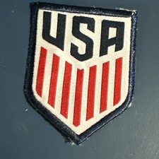 Made in USA Patch Est. 2.5 Inch Embroidered Iron on or Sew Vintage Soccer