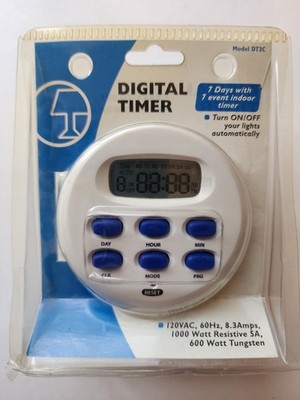 SEALED INTERMATIC Digital Timer Model DT3C - 7 Days With 7 Event Indoor Timer 