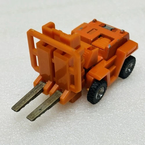 VTG‼ Tonka 1984 Bandai Gobots SPOONS Orange Forklift Action Figure • VG‼