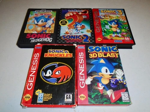 Sonic the Hedgehog 3, & Knuckles, and 3D Blast ☆☆ CIB Complete Sega Genesis