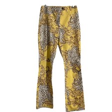 Vintage Leopard  Print Pants Women’s US Size 6- UK 10 Yellow Straight Hippie