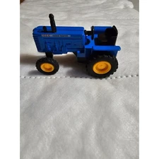 Power Tractor Toy Vehicle Farm Tractor Pullback Action Blue Yellow Wheels