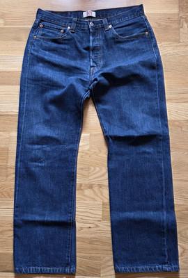 Levi's 501 Herren Jeans blau W33/L30 Denim Straight Leg Five-Pocket Knopf