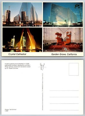 Crystal Cathedral Garden Grove CA Modern Architecture Postcard Philip Johnson