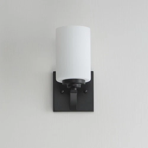 Maxim Lighting 20030SWBK Deven 1 Light 4.75 inch Black Wall Sconce Wall Light - Picture 2 of 5