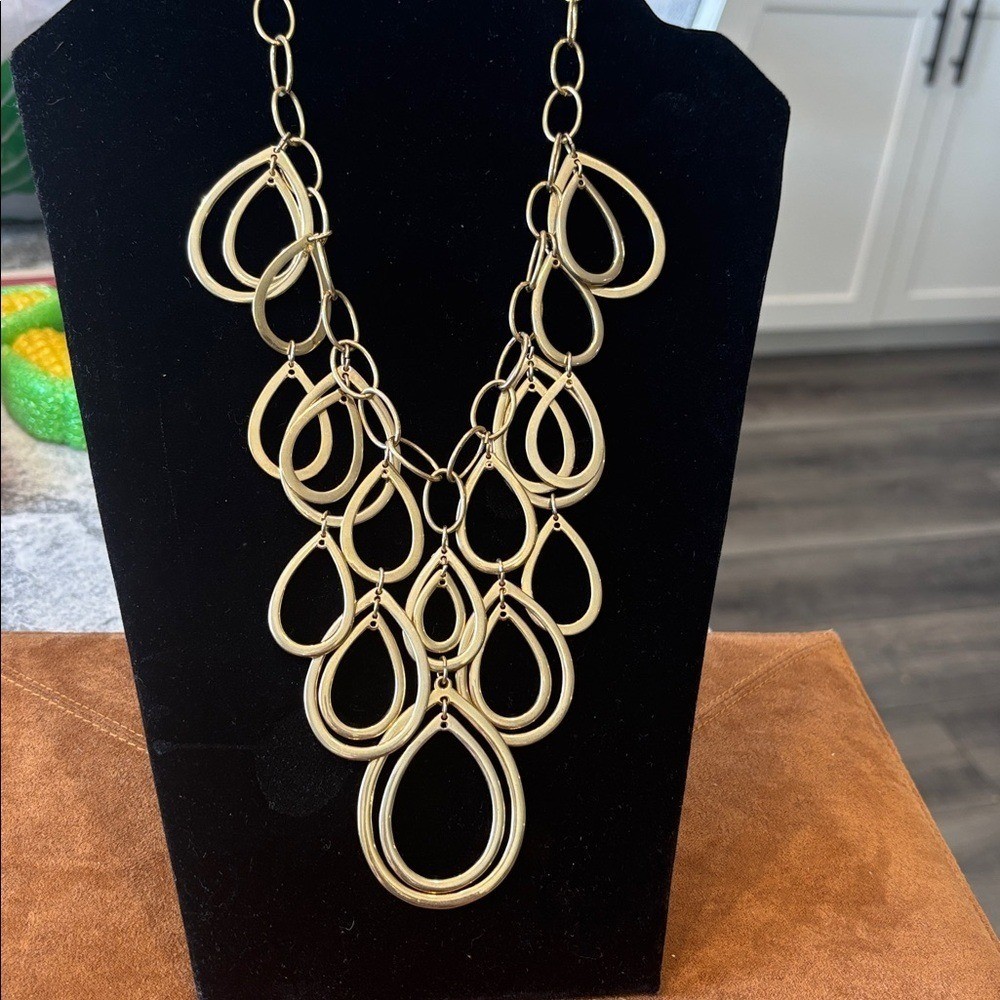 Gold Statement Necklace by Cache - image 5