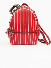GUESS Womens Stripped Red and White Backpack ...