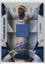 2009 Certified Freshman Fabric Signatures Mirror Blue 40/50 Ty Lawson Auto s7f