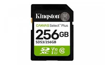 740617348316 Memory card SD 256GB Canvas Select Plus Gen3 150MB/s Kingston