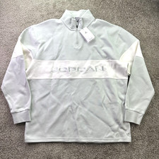 Nike Men's Large Jordan 1/4 Zip Pullover Golf Shirt Sport Gray HF9919-034 NEW