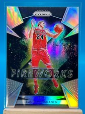 2018-19 Panini Prizm - Fireworks Lauri Markkanen #11 Silver Prizm