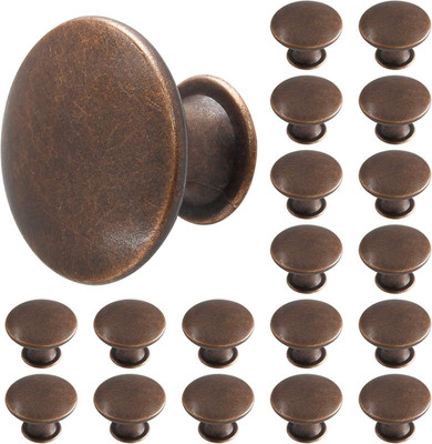 10 Pcs Antique Red Bronze Cabinet Knobs Metal round Drawer Handle 1.18'' Diameter
