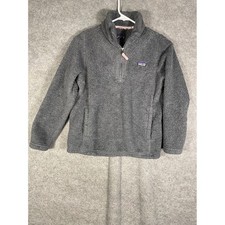 Patagonia Girls Los Gatos 1/4 Zip Fleece Pullover Gray 65495 Size Large 12