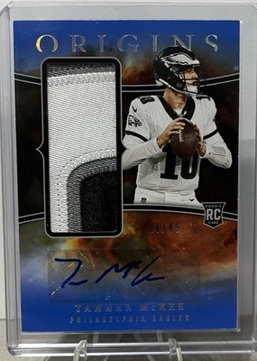 2023 Panini Origins - Tanner McKee RC - RPA Blue /49 