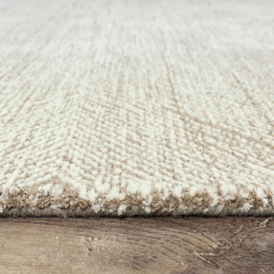 Rizzy Rugs Etchings Area Rug ETC103 Wool Geometric Transitional Tan Rectangle - Image 3 of 4