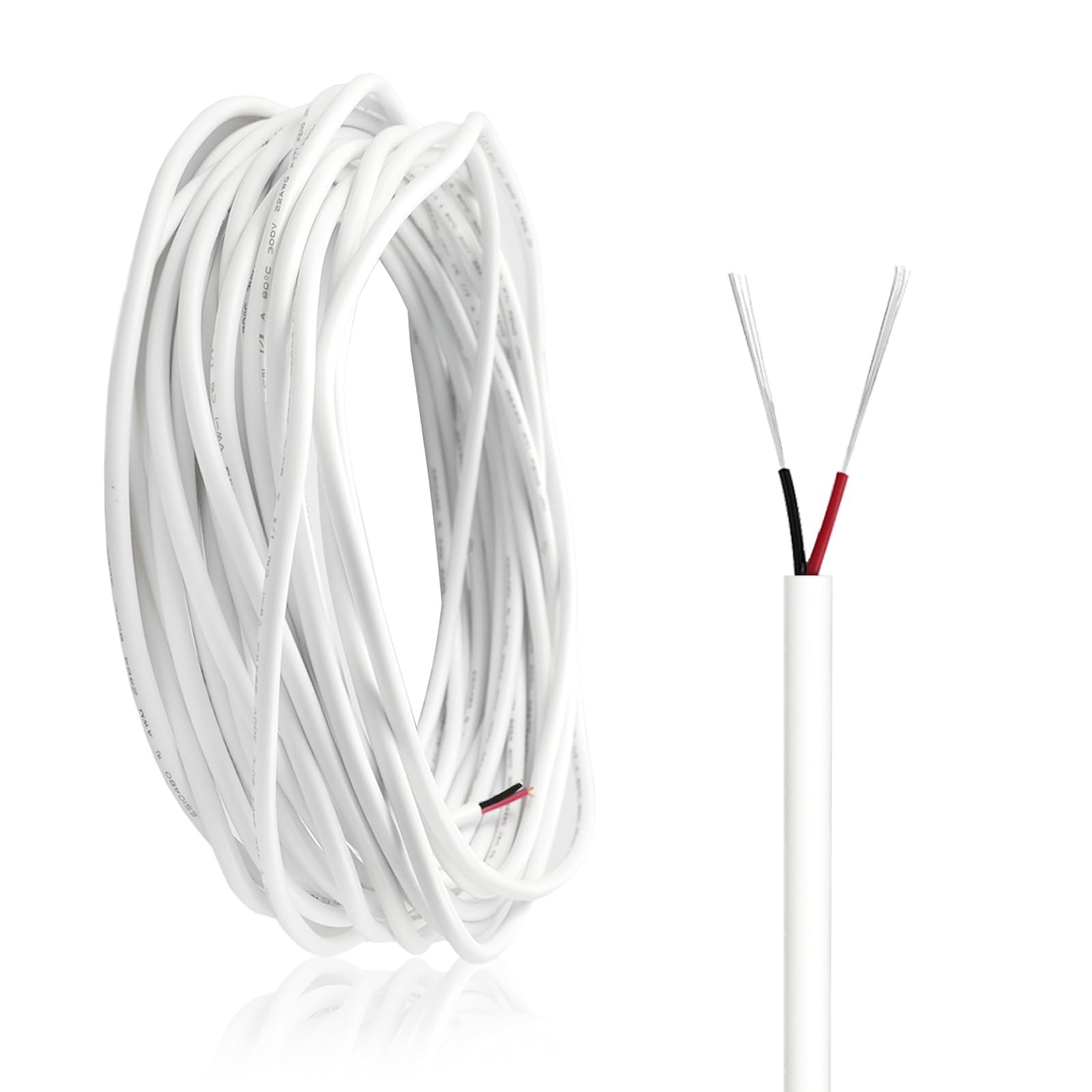Fil électrique 22AWG souple 2 fils gaine PVC câble d'alimentation basse tension 10 mètres