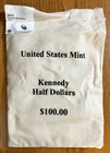 2014 Kennedy $100 (200 Coins) Uncirculated Half Dollars in Sealed US Mint Bag