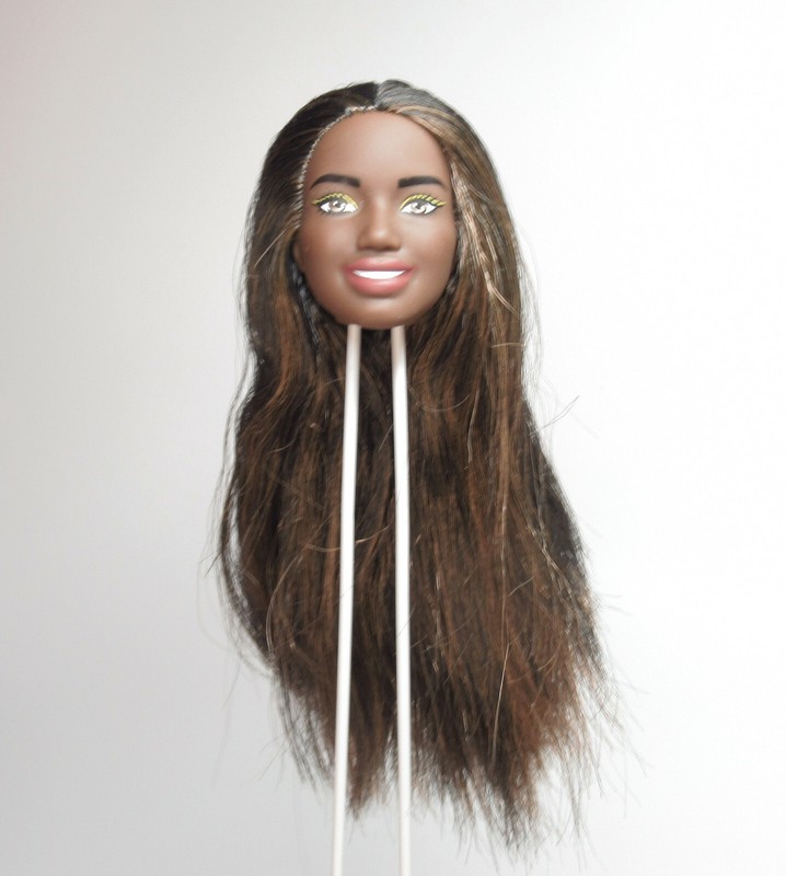 Barbie Loves The Ocean Albino Face Doll Head Black African American Mattel