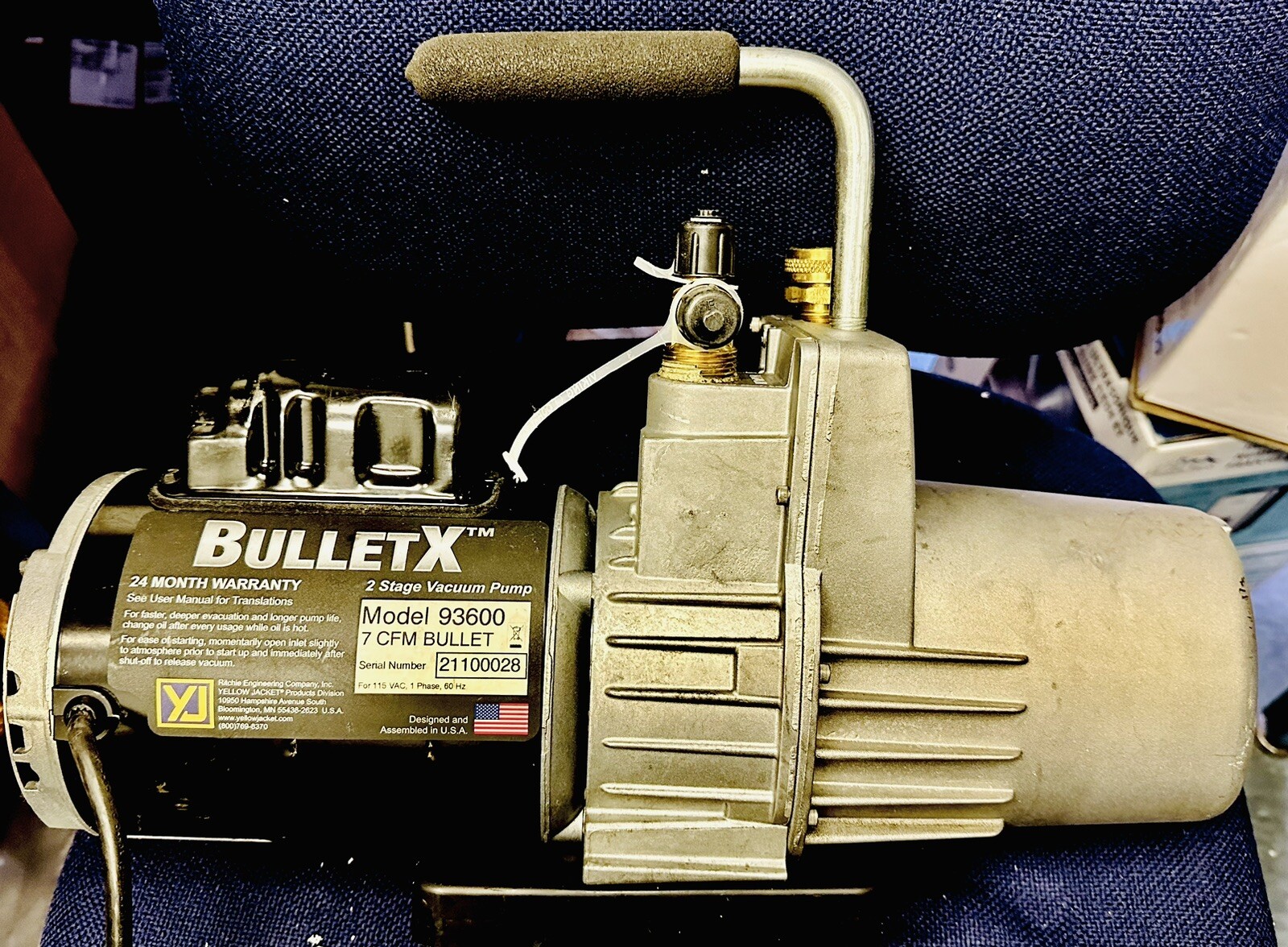 Yellow Jacket Bullet X 93600 7CFM 2Stage Vacuum Pump Very Good eBay