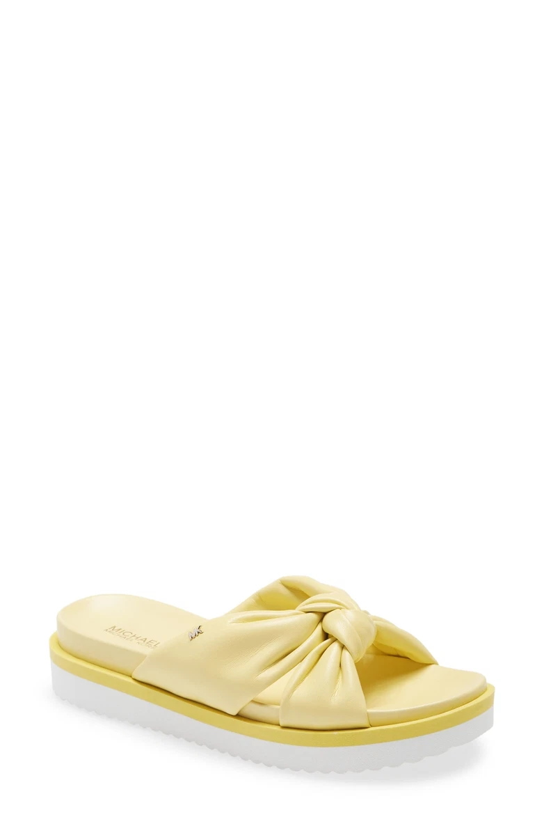 Michael kors slides womens yellow cheap