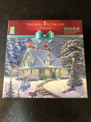 Thomas Kinkade NEW 1000 Piece Jigsaw Puzzle MIDNIGHT DELIVERY Christmas ...
