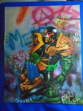 JUDGE DREDD BY SIMON BISLEY  1992  19X24 POSTER FROM SQP  HARD TO FIND