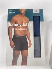 2 Pack Tommy John Men’s Cotton Boxer Briefs COLORS 6” Inseam Choose Size S or L