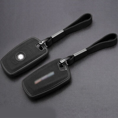 Suede Leather+TPU Key Fob Case Cover Holder Fits BMW 1 2 3 5 7 Series F30 F10