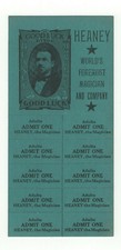 Original Vintage 1920s Heaney Magician Tickets Uncut Sheet of 10