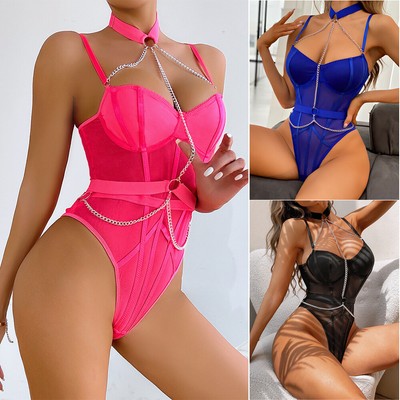 Sexy Lingerie Underwire Sexy Top, Silvery chain, Snap Crotch Backless Bodysuit | eBay Sexy Lingerie Underwire Sexy Top, Silvery chain, Snap Crotch Backless Bodysuit | eBay