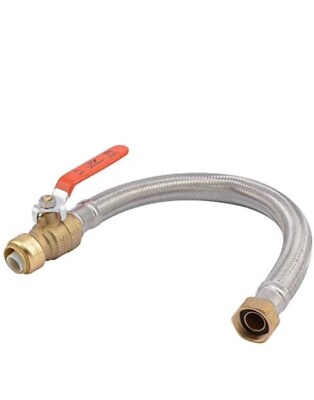 SharkBite 3/4'' x 3/4'' x FIP 18'' U3088FLEX188VLF Stainless Water Heater Connector