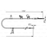 Bosch Handbremsseil Bremsseil Hinten Rechts FüR Suzuki SX4 Fiat Sedici