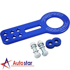 Brand New Blue CNC Billet Aluminum Anodized Racing Front Tow Towing Hook Kit