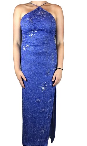 BRIDAL Periwinkle Halter Evening Gown 