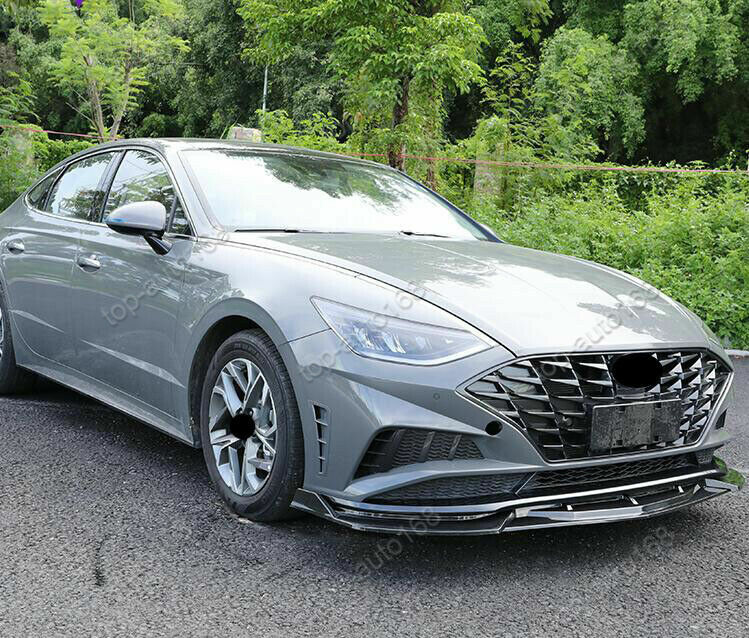 Carbon Fiber Look Front Bumper Molding Cover Trim For Hyundai Sonata ...