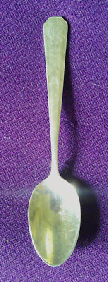 WMF 90 Silverplate Sugar Demitasse Spoon, German Flatware 4.25-inch, Monogram AK