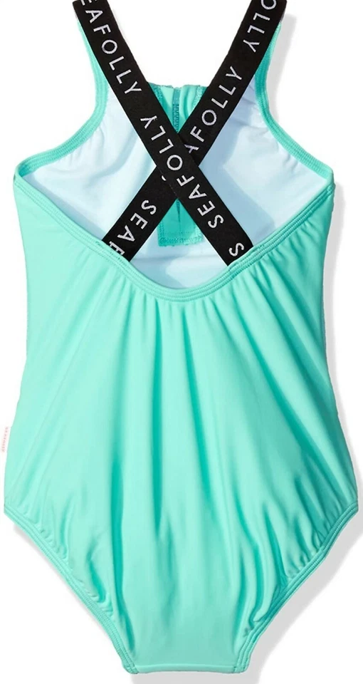 Seafolly E3113 Niños Summer Essentials Como Nuevo Tanque Una Pieza Talla 6 AUS Foto 2 de 2