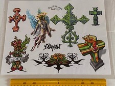 Vintage Art Tattoo Flash Sheet Slave to the Needle Damon /T587