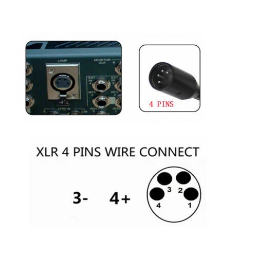 Allen QU Midas M32 Behringer X32 CL5 mezclador digital PM5D 4 pines lámpara cuello de cisne Foto 4 de 4