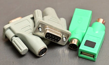 QTY 4 PS/2 Adapters USB DB9/Serial Vintage PC