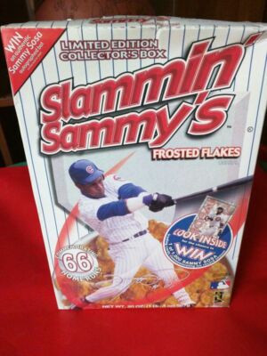 Sammy Sosa SLAMMIN SAMMY'S Cereal Box - Chicago Cubs MLB All-Star