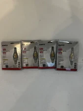 Pack of 4 Candle Flame Tip Frosted Bulb 3.5W LED E12 Candelabra Satco S8614